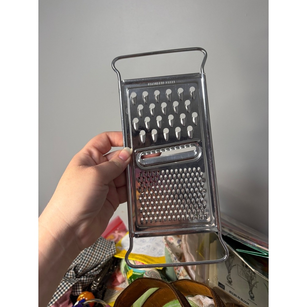 Vintage‎ Stainless Steel Box Grater Kitchen Utensil Retro Cooking Gadget